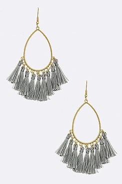 TEARDROP TASSEL EARRINGS