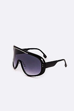 Pack of 12 Shield Inspired Oversize Sunglasses Set