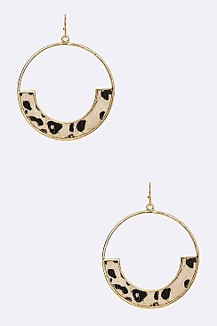 Chic Animal Print Round Earrings
