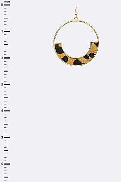 Chic Animal Print Round Earrings