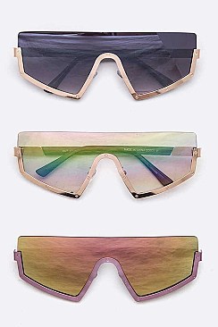 Pack of 12 Shield Inspired Iconic Sunglasses Set
