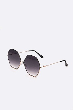 Pack of 12 Oversize Polygon Iconic Sunglasses Set