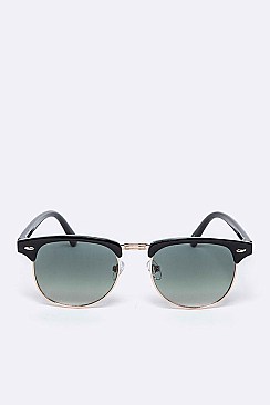 Pack of 12 Pieces Color Lens Browline Sunglasses LA107-30371LTGF