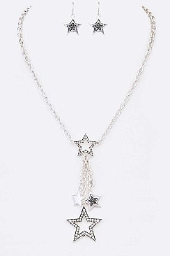 Stylish Charm Mix Star Necklace Set
