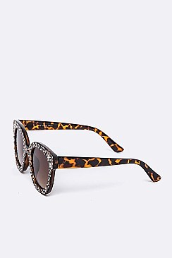 Pack of 12 pieces Crystal & Star Studded Fashion Sunglasses LA107-9985GR