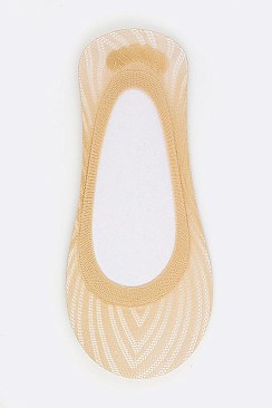 Pack of (12 Pairs) Assorted No Show Lace Socks LA-Z69729