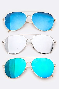 Pack of 12 Aviator Iconic Sunglasses Set