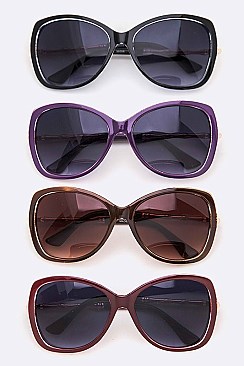Pack of 12 Pieces Oversize Cat Eye Fashion Sunglasses