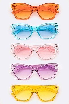 Pack of 12 Pieces Pastel Light Tint Iconic Sunglasses LA108-80895C