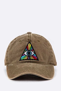 Embroidered Eye of Providence Cotton Cap LA-EMH0955V