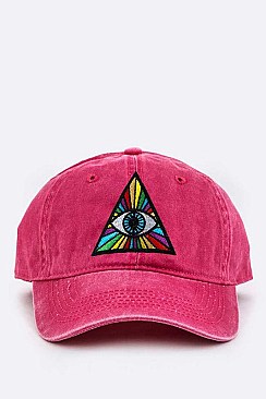 Embroidered Eye of Providence Cotton Cap LA-EMH0955V