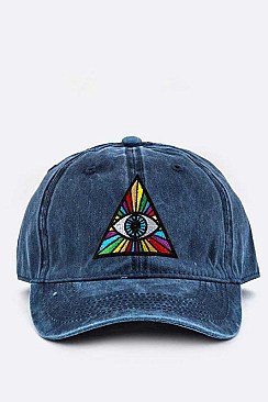 Embroidered Eye of Providence Cotton Cap LA-EMH0955V