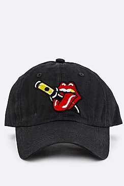 Stabbed Tongue Patch Cotton Cap LA-EMH0957V