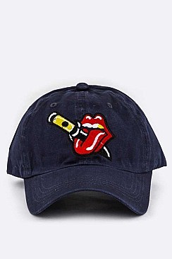 Stabbed Tongue Patch Cotton Cap LA-EMH0957V