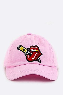 Stabbed Tongue Patch Cotton Cap LA-EMH0957V