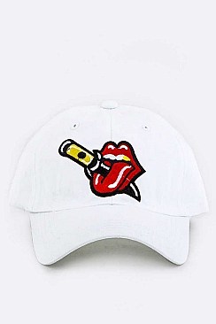 Stabbed Tongue Patch Cotton Cap LA-EMH0957V
