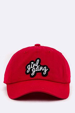 Embroidered Girl Gang Cotton Cap LA-EMH0956D