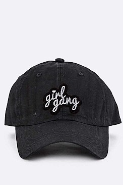 Embroidered Girl Gang Cotton Cap LA-EMH0956D