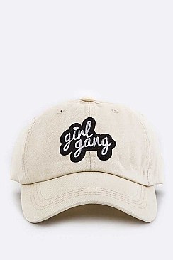 Embroidered Girl Gang Cotton Cap LA-EMH0956D