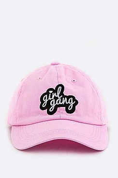 Embroidered Girl Gang Cotton Cap LA-EMH0956D
