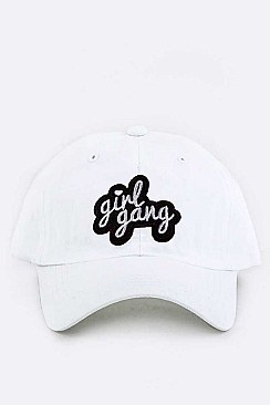 Embroidered Girl Gang Cotton Cap LA-EMH0956D