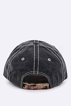 WEEKEND VIBES Embroidery Cotton Cap LA-T13WKN02