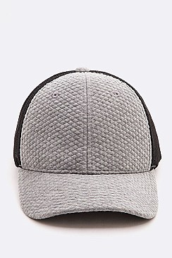 Quilted Cotton Mesh Back Trucker Cap LA-SPC1604