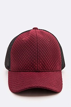 Quilted Cotton Mesh Back Trucker Cap LA-SPC1604