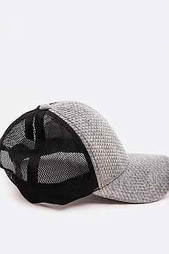 Quilted Cotton Mesh Back Trucker Cap LA-SPC1604