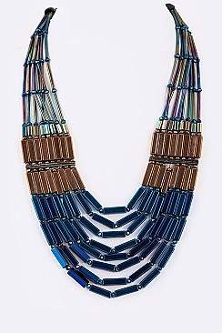 Mix Beads Layer Necklace LA184112Z