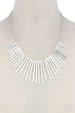 METAL BAR FASHION BIB NECKLACE SET JY-KNE6129