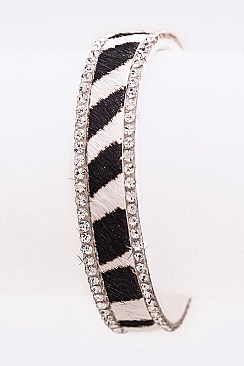 ANIMAL PRINT CRYSTAL PAVE MAGNETIC BRACELET