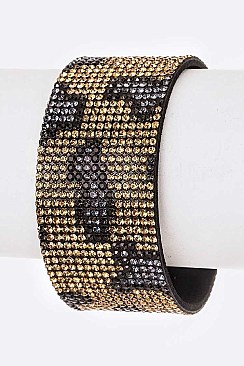 Magnetic Crystal Animal Print Cuff