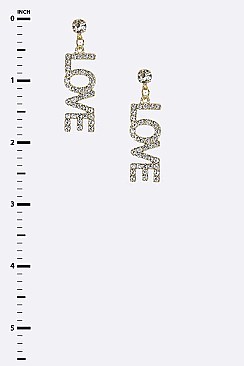 Crystal LOVE Drop Earrings