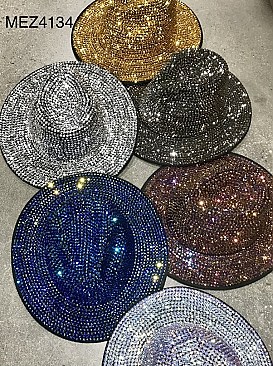 Rhinestone Fedora Hat for Women -  Jazz Party Style