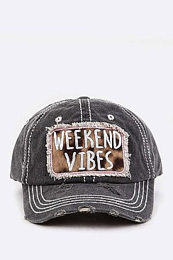 WEEKEND VIBES Embroidery Cotton Cap LA-T13WKN02