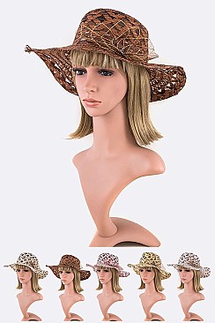 Pack of 12 Vail Flower 2 Tone Hat