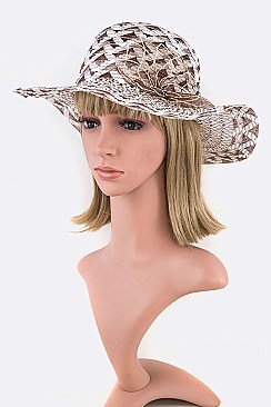 Pack of 12 Vail Flower 2 Tone Hat