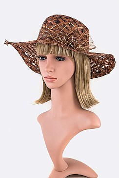 Pack of 12 Vail Flower 2 Tone Hat