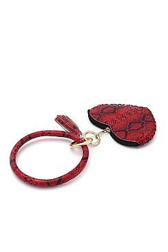 PYTHON PRINT HEART SHAPED POUCH
