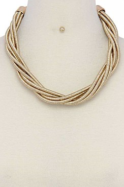 TWISTED SHORT STATEMENT NECKLACE JYMS-8498