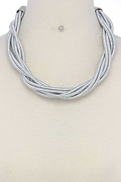 TWISTED SHORT STATEMENT NECKLACE JYMS-8498