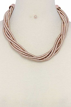 TWISTED SHORT STATEMENT NECKLACE JYMS-8498