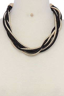 TWISTED SHORT STATEMENT NECKLACE JYMS-8498