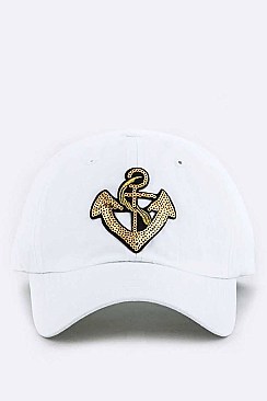 Sequins Anchor Fashion Cap LA-EMH1003T
