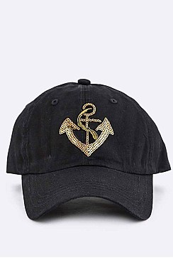 Sequins Anchor Fashion Cap LA-EMH1003T