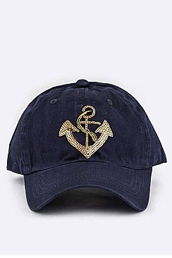 Sequins Anchor Fashion Cap LA-EMH1003T