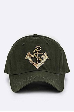 Sequins Anchor Fashion Cap LA-EMH1003T