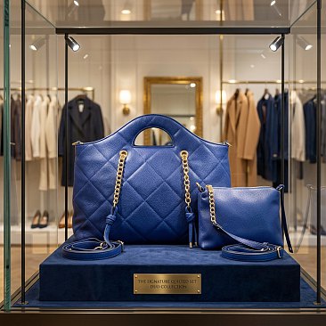 2-IN-1 Quilted Tote / Satchel Bag with Cross-Body Pouch