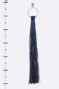 FRINGE YARN TASSEL EARRINGS